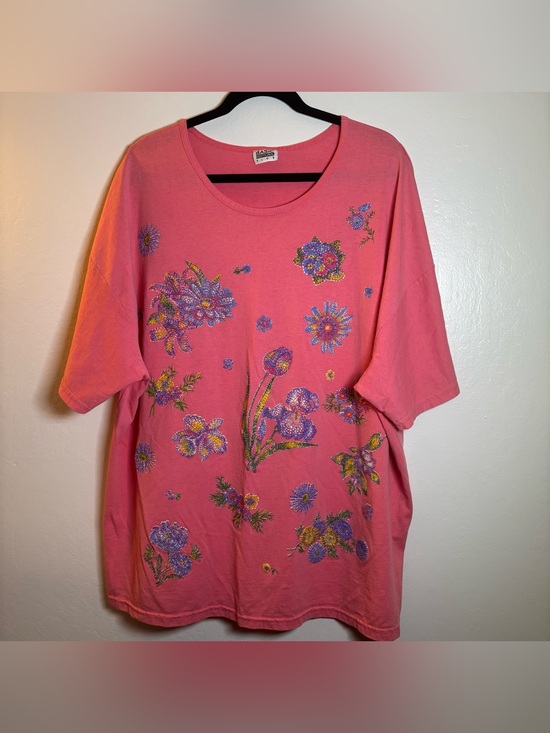 Basic Editions Tops - Vintage Basic Edition Plus Size Colorful Floral Print